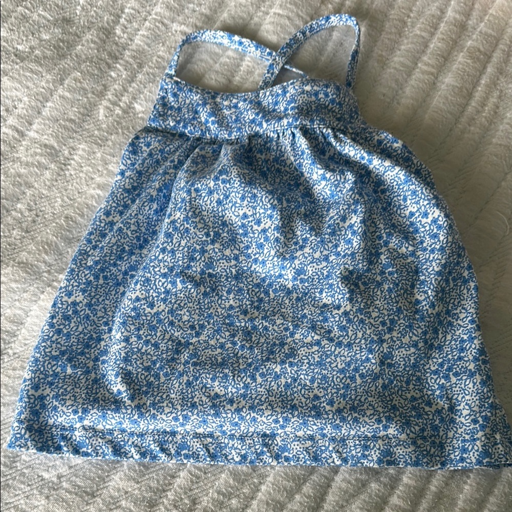 Blue and White Floral Dress